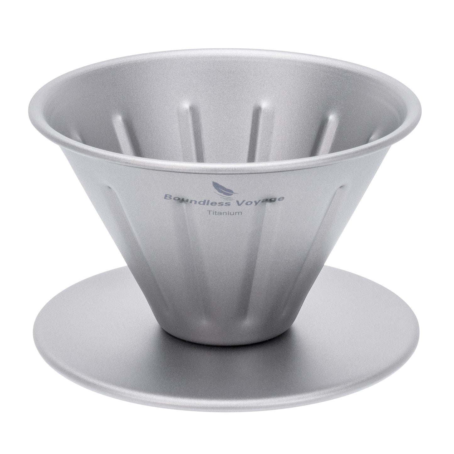 Boundless Voyage Titanium Pour Over Coffee Dripper | Reusable Cone Coffee Strainer Filter, 1-2 Cup Single Serve Coffee Brewer for Travel Camping Home Ti6005P