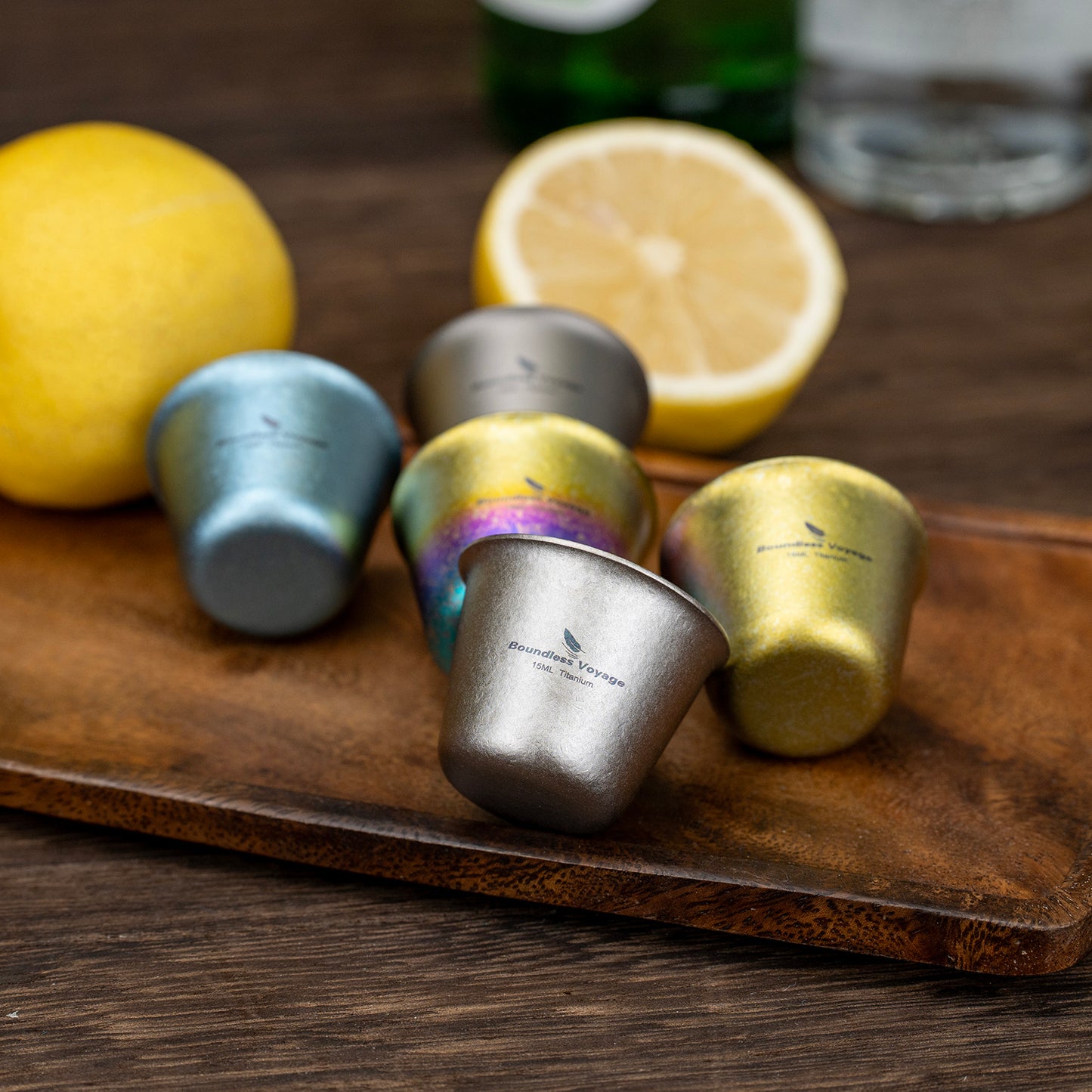 Boundless Voyage Titanium Mini Wine Teacup 15ml Portable Drinking Cup Small Tequila Whiskey Cup Outdoor Camping Drinkware Ti3069D