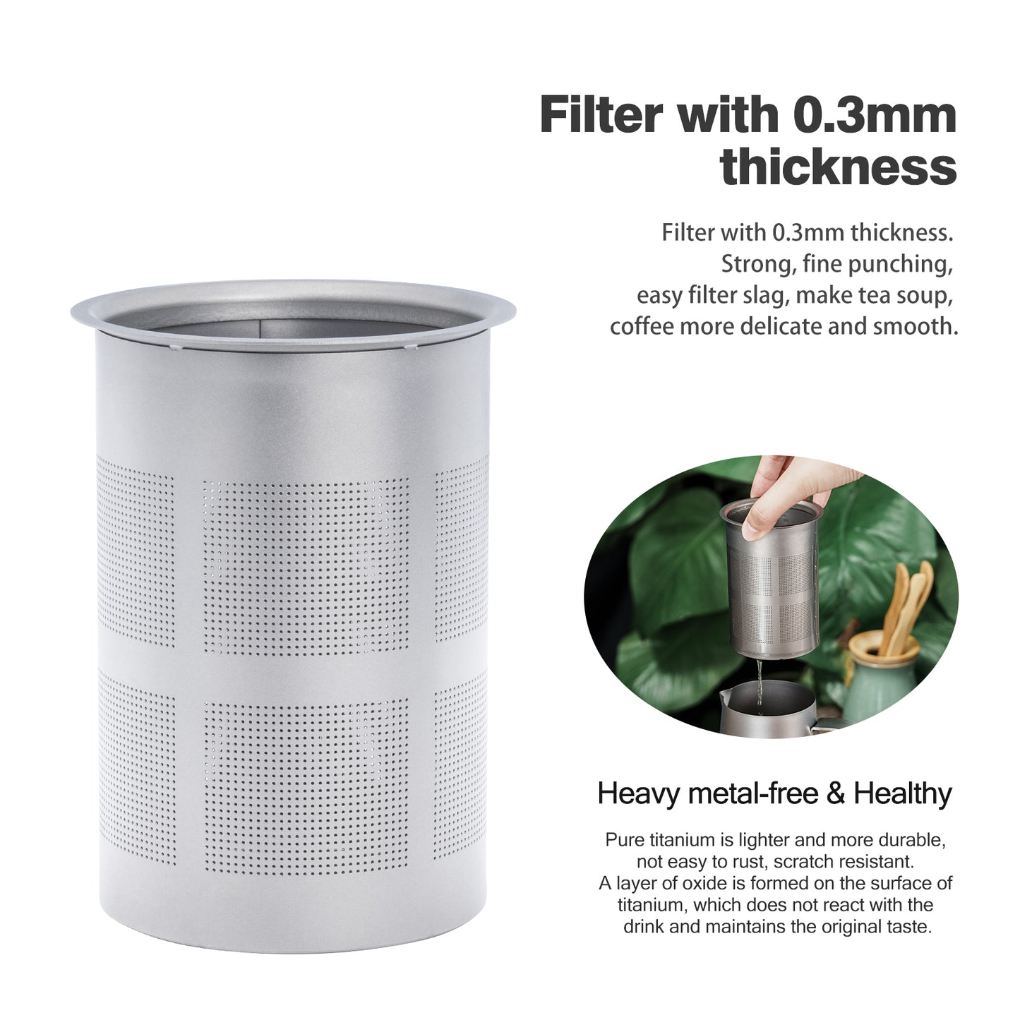 Boundless Voyage Ultralight Titanium Camping Tea Set, Portable Travel Drinkware for Picnic Hiking Home Use Ti3116D