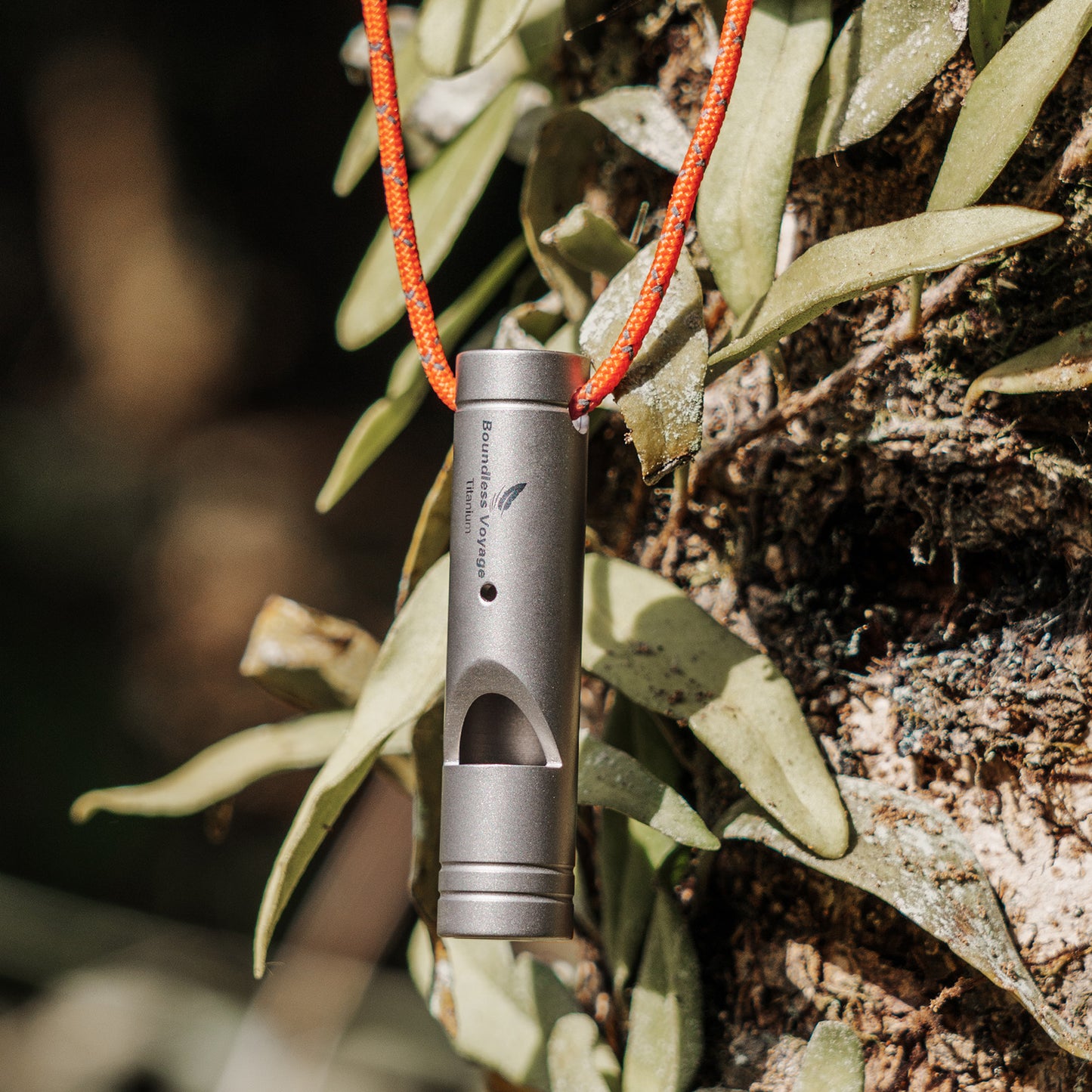 Boundless Voyage Titanium Whistle Emergency Survival Safety Whistles with Lanyard Loud for Outdoor Camping Hiking Coaches Training Sports Keychain Whistle  Ti9018O