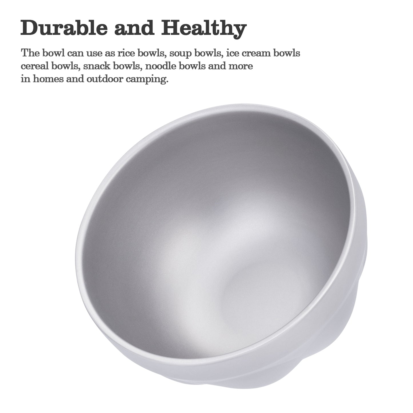 Boundless Voyage 500 ml / 800 ml Titan-Doppelwand-Schale, Reise- und Campinggeschirr, ultraleicht, langlebig, tragbar, für Reis, Suppe, Haferflocken, Joghurt, Ti1171T-Ti1173T