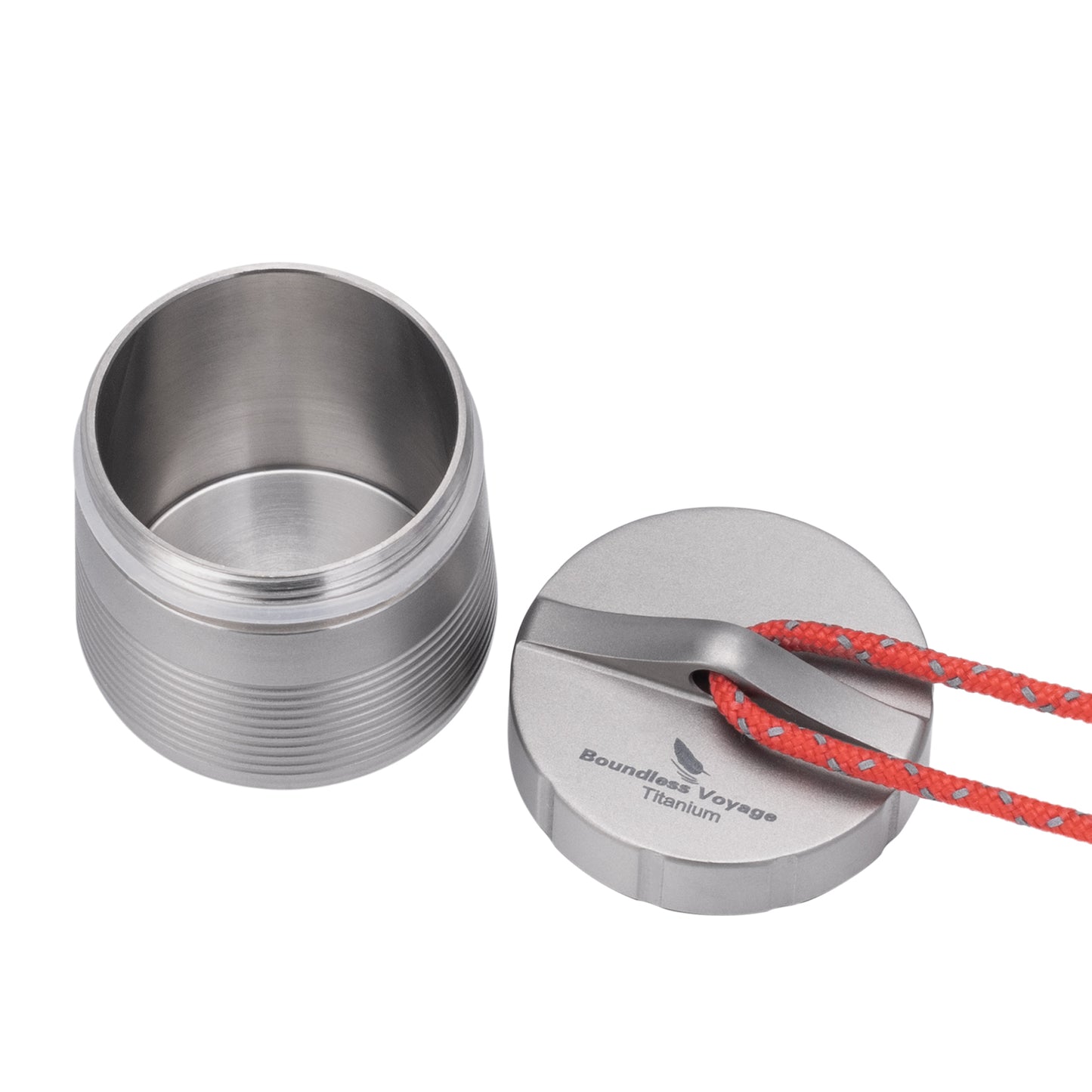 Boundless Voyage Titanium Pill Container, Waterproof Portable Pill Box, Lightweight Mini Pill Holder for Travel, Outdoor, Daily Use, Airtight Pill Case for Medication, Vitamins, Supplements, with Lanyard Ti9007O