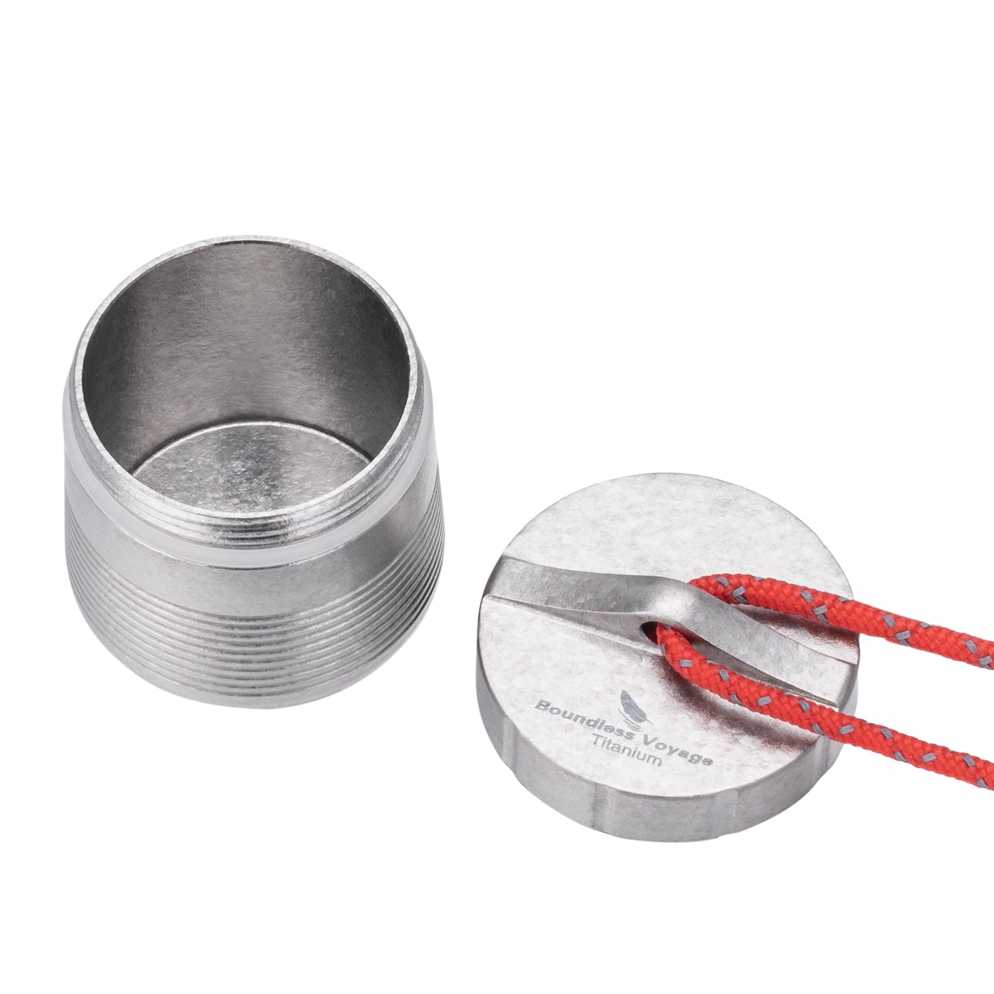 Boundless Voyage Titanium Pill Container, Waterproof Portable Pill Box, Lightweight Mini Pill Holder for Travel, Outdoor, Daily Use, Airtight Pill Case for Medication, Vitamins, Supplements, with Lanyard Ti9007O