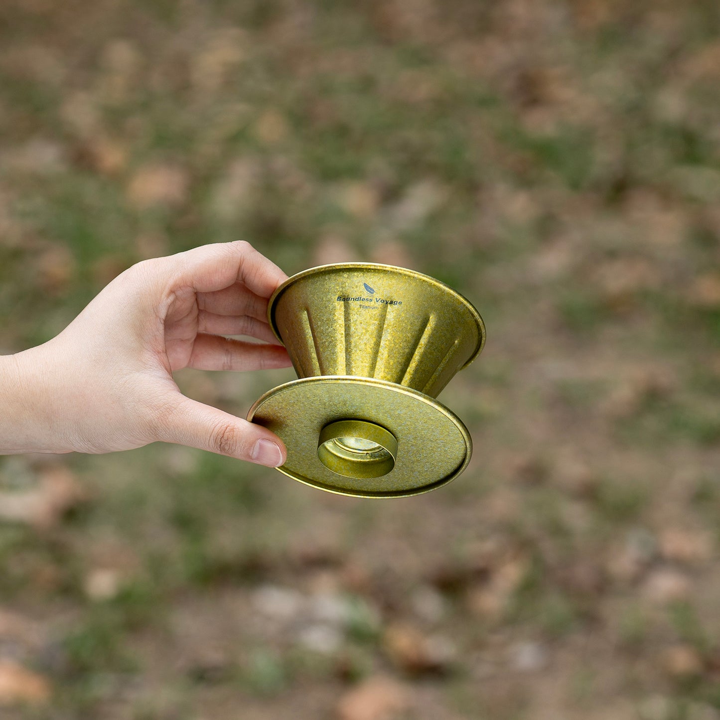 Boundless Voyage Titanium Pour Over Coffee Dripper | Reusable Cone Coffee Strainer Filter, 1-2 Cup Single Serve Coffee Brewer for Travel Camping Home Ti6005P