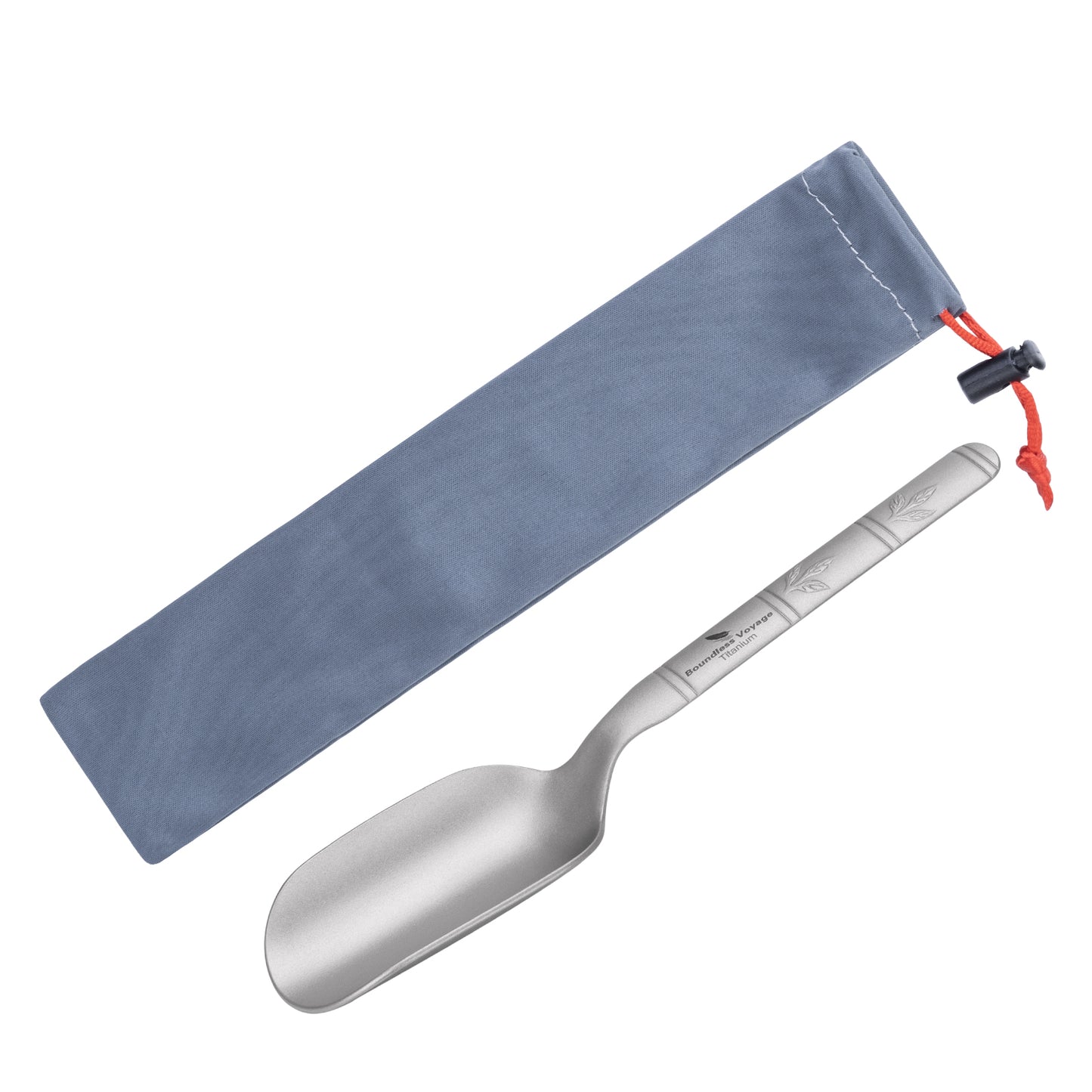 Boundless Voyage Titanium Tea Scoop, Lightweight Coffee Scoop for Camping Travel Home Outdoor Tableware with Carry Bag , Dishwasher Safe Ti1135T