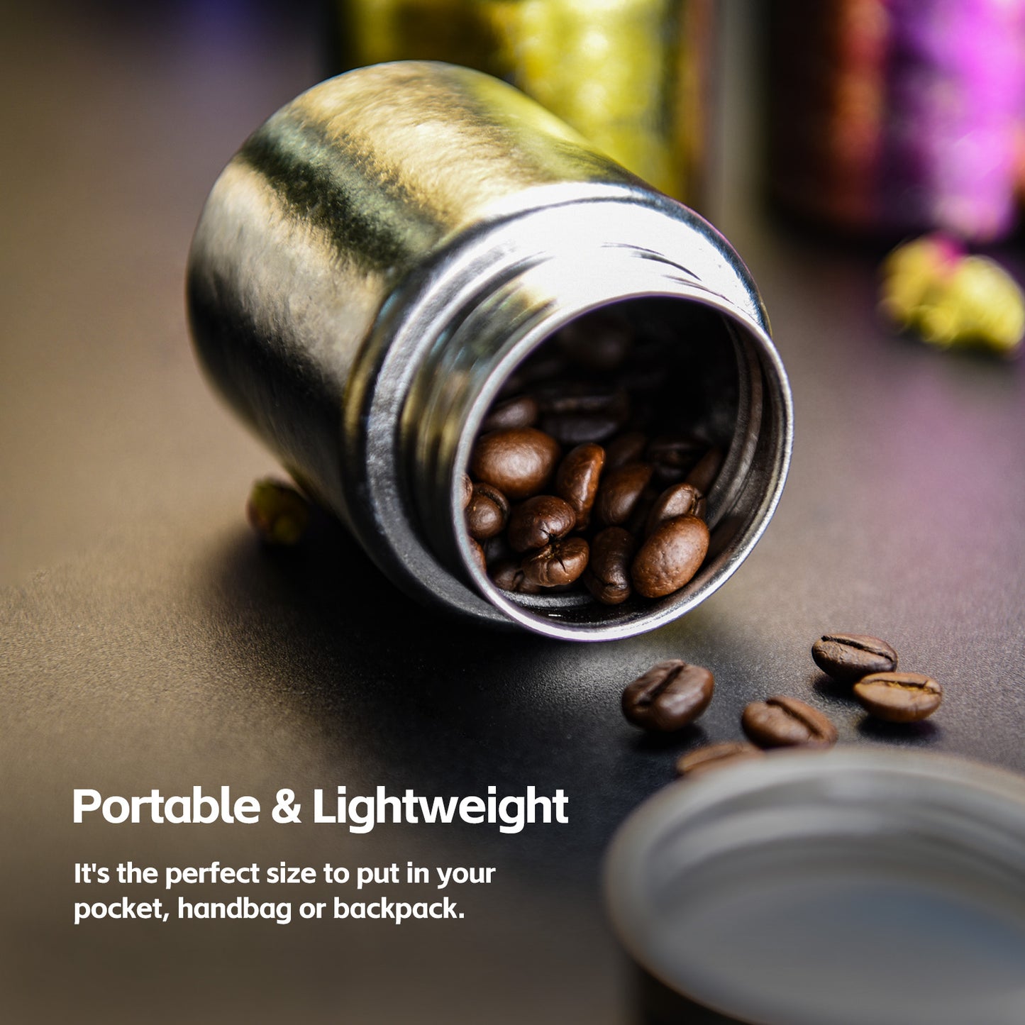 Boundless Voyage Mini Titanium Tea Caddy, Ultralight Portable Ice Flower Storage Jar for Loose Tea, Coffee & Spices Ti3211D