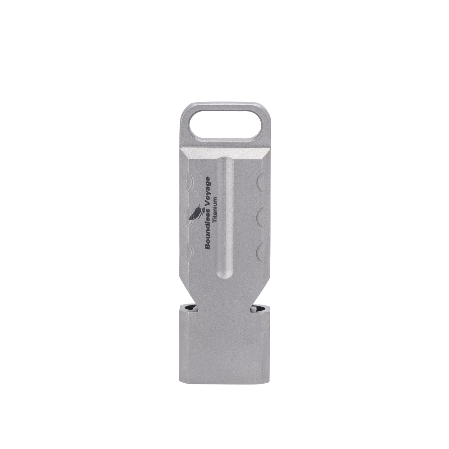 Boundless Voyage Titanium Dual Tube Survival Whistle, High Decibel Emergency Whistle, Lightweight & Durable Outdoor Safety Whistle for Camping Hiking Backpacking Ti9029O