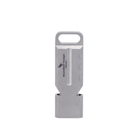 Boundless Voyage Titanium Dual Tube Survival Whistle, High Decibel Emergency Whistle, Lightweight & Durable Outdoor Safety Whistle for Camping Hiking Backpacking Ti9029O