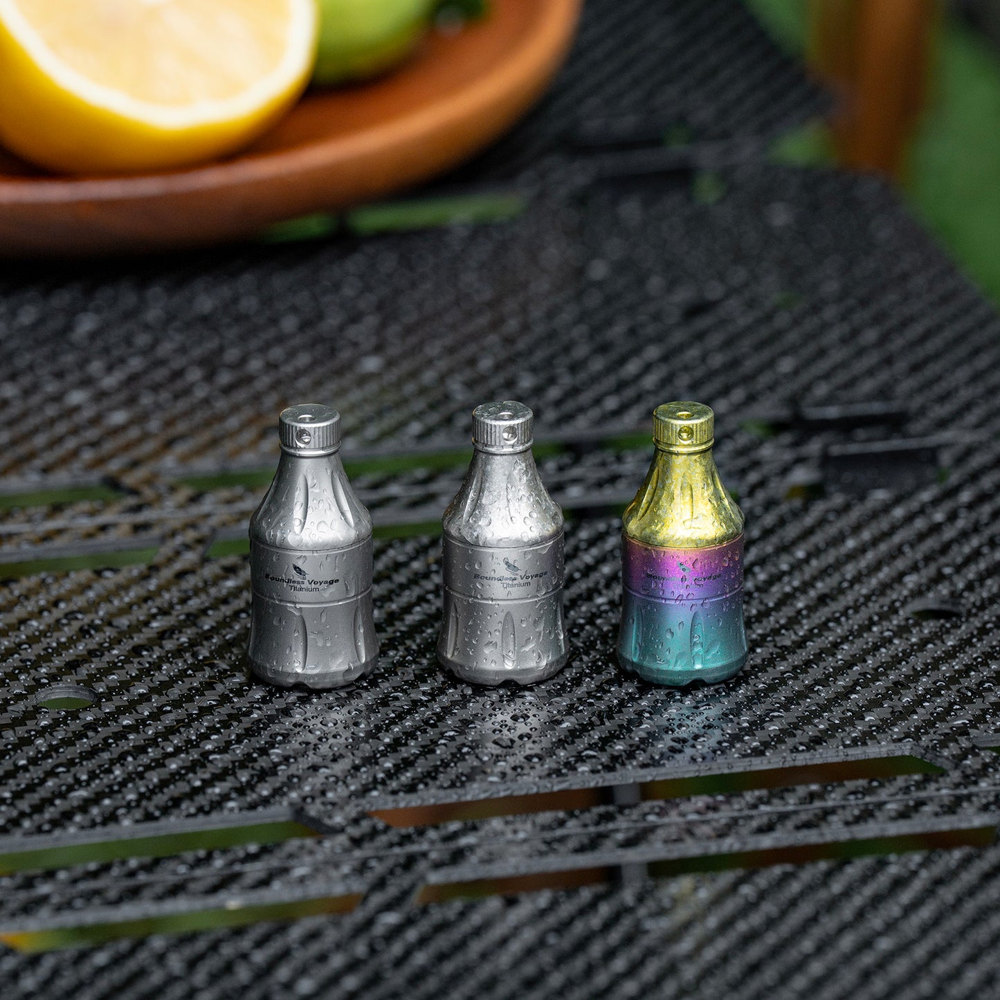 Boundless Voyage Titanium Pill Container Waterproof Keychain EDC Mini Case for Travel Camping Ti9006A