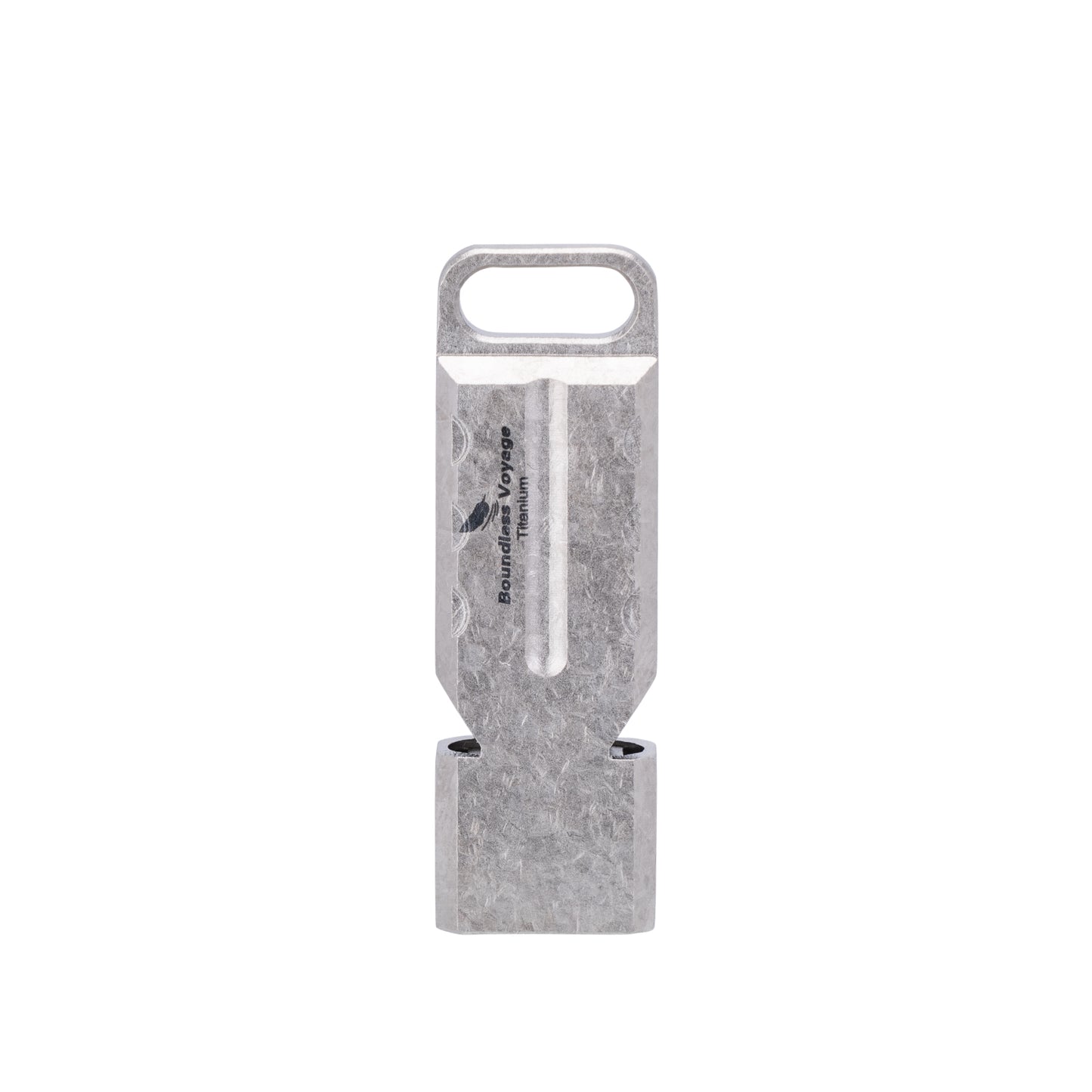 Boundless Voyage Titanium Dual Tube Survival Whistle, High Decibel Emergency Whistle, Lightweight & Durable Outdoor Safety Whistle for Camping Hiking Backpacking Ti9029O