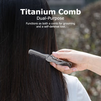 Boundless Voyage Titanium Hair Styling & Beard & Mustache Folding Pocket Comb, Portable EDC Accessories for Men and Women Ti9011O