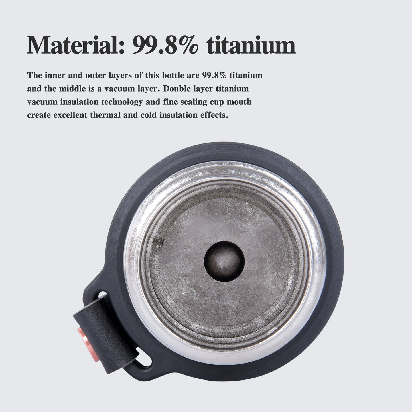 Boundless voyage Titanium Vacuum-Insulated Beverage Bottle Large Capacity 510ml Outdoor Portable Vacuum Flask water bottles Hiking water bottle Ti3011D