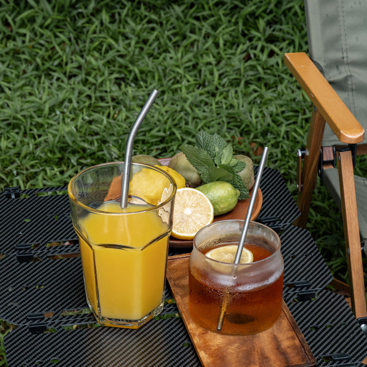 Boundless Voyage Titanium Drinking Straws, Reusable Pure Titanium Metal Straws 6mm 8mm Ti1016T Ti1017T