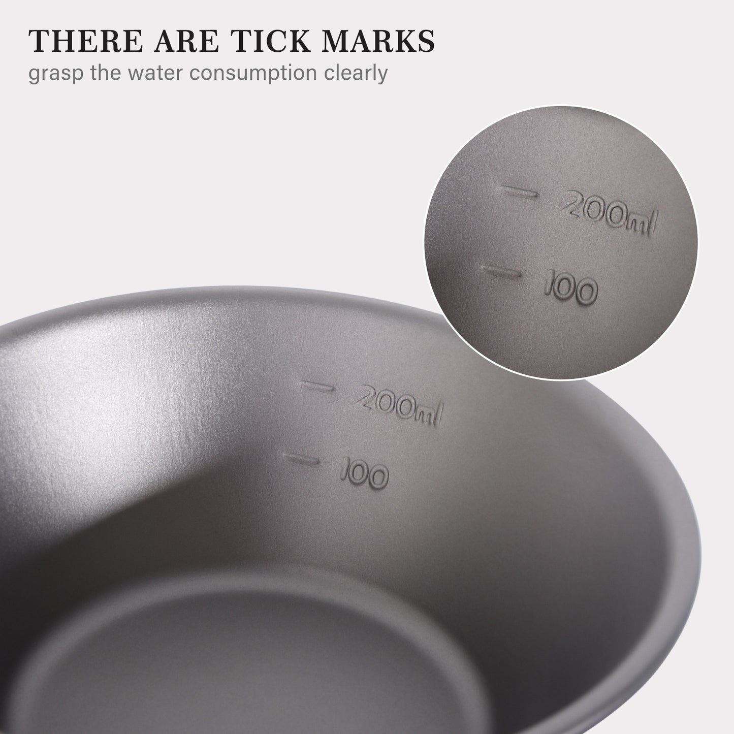 Boundless Voyage Sandblasted Pure Titanium Sierra Cup Bowl with Handle 300ml / 450ml | Portable Outdoor Mug Cookware Tableware for Camping & Hiking Ti1090T-Ti1092T
