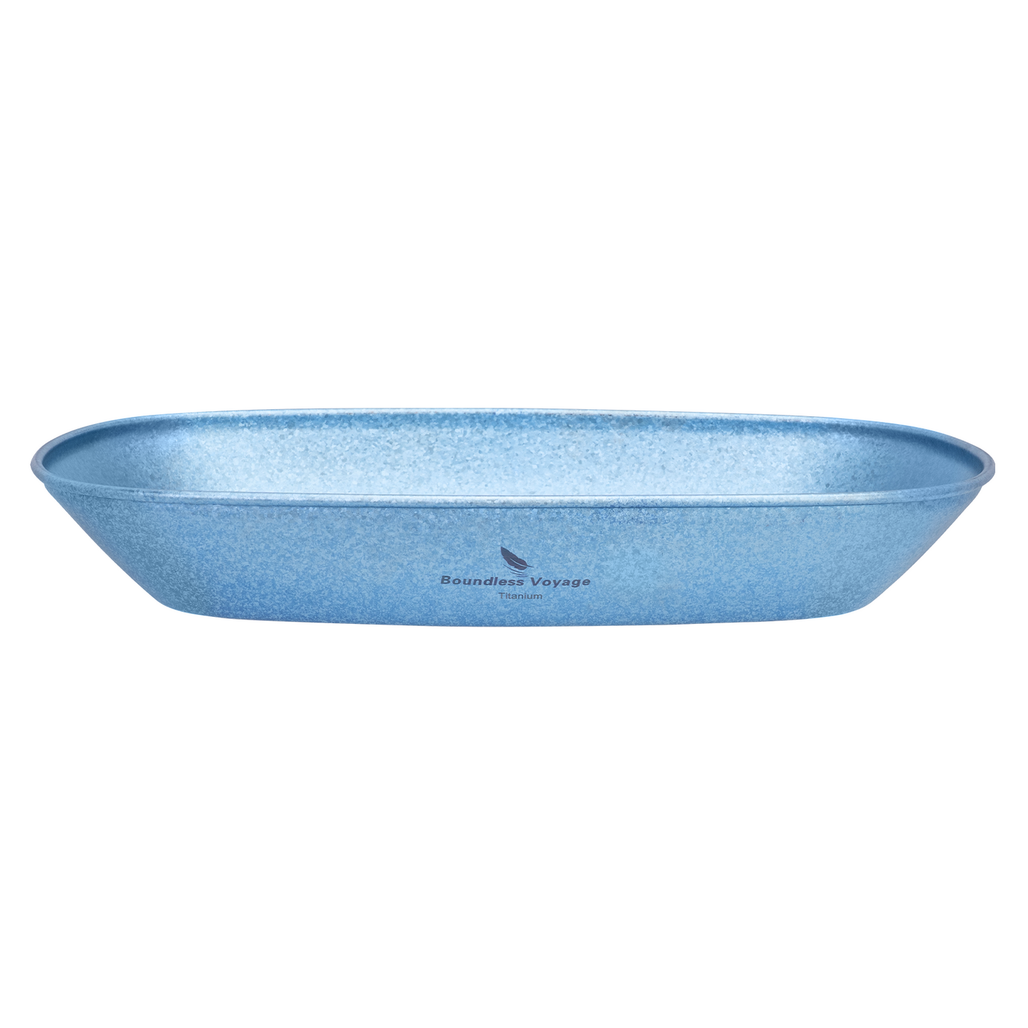 Boundless Voyage Ultralight Pure Titanium Plate, Portable Outdoor Camping Dish with Mesh Carry Bag for Hiking Backpacking Picnic Daily‑Use Tableware Ti1142T