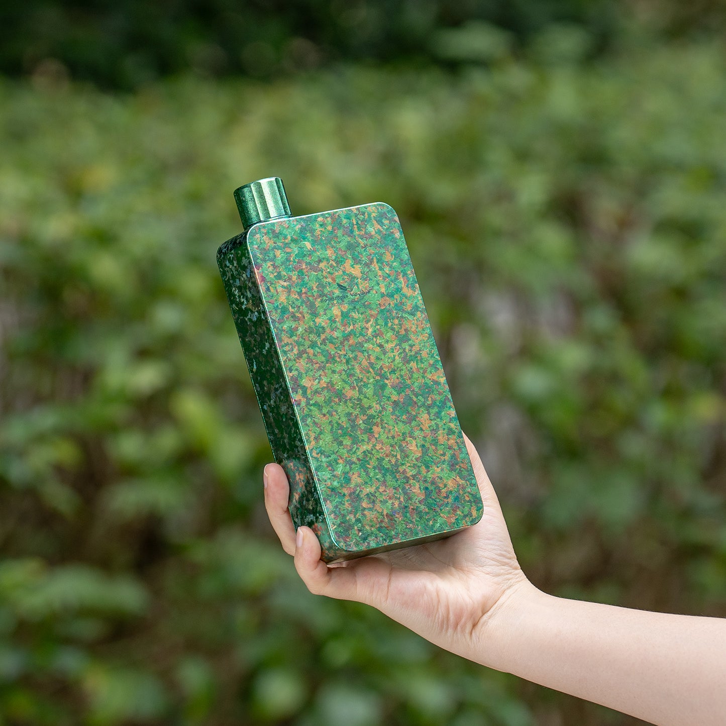 Boundless Voyage Titanium Flask 400ml, Camping & Travel Metal Liquor Bottle, Ultra-Light Square Design, Gift for Men & Outdoor Enthusiasts