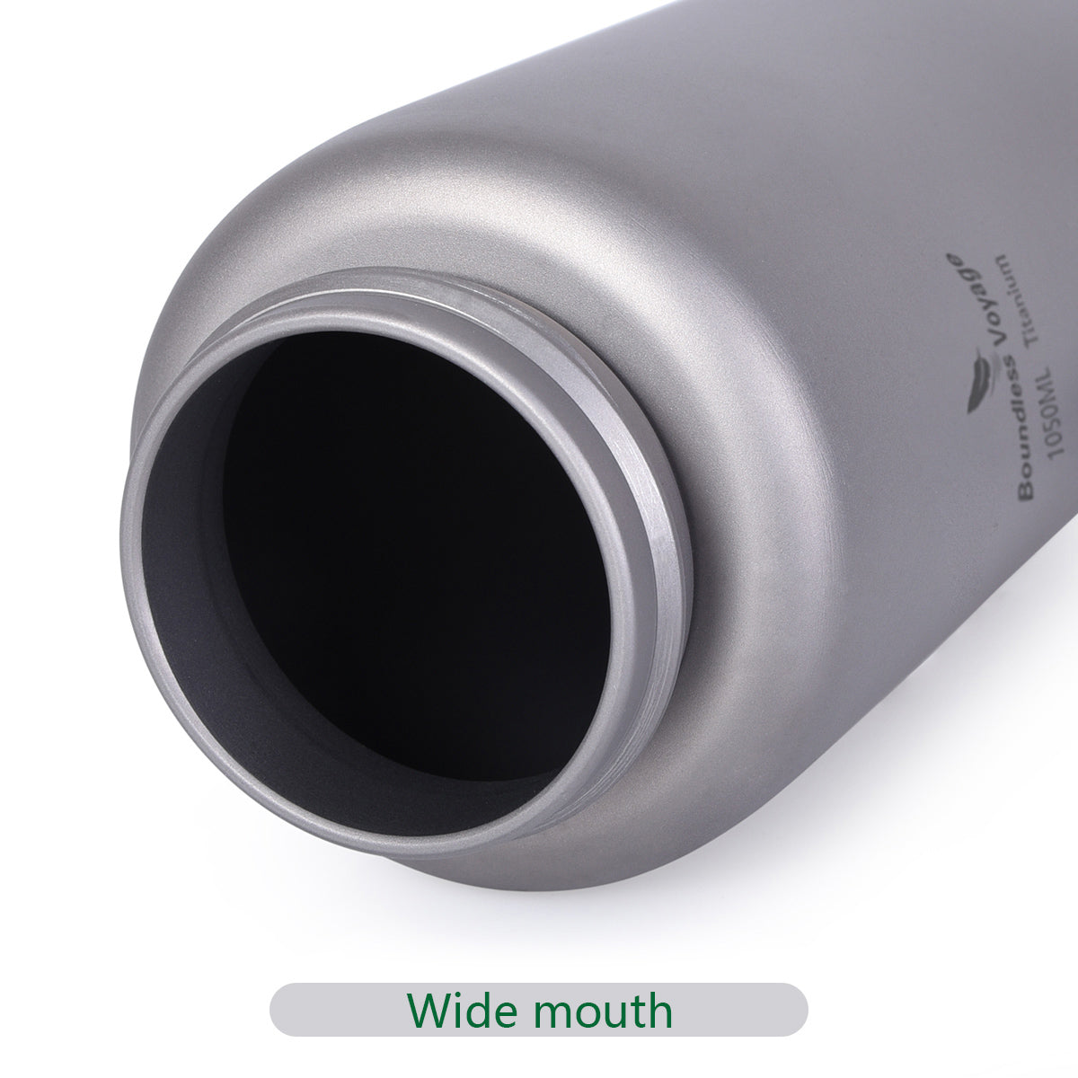 Boundless Voyage Titanium Water Bottle 1050ml/35.5 oz with Handle Outdoor Leak-Proof Wide Mouth Sport Drinking Bottle Camping Tea Coffee Canteen Kettle for Hiking Climbing Running Ti3006D