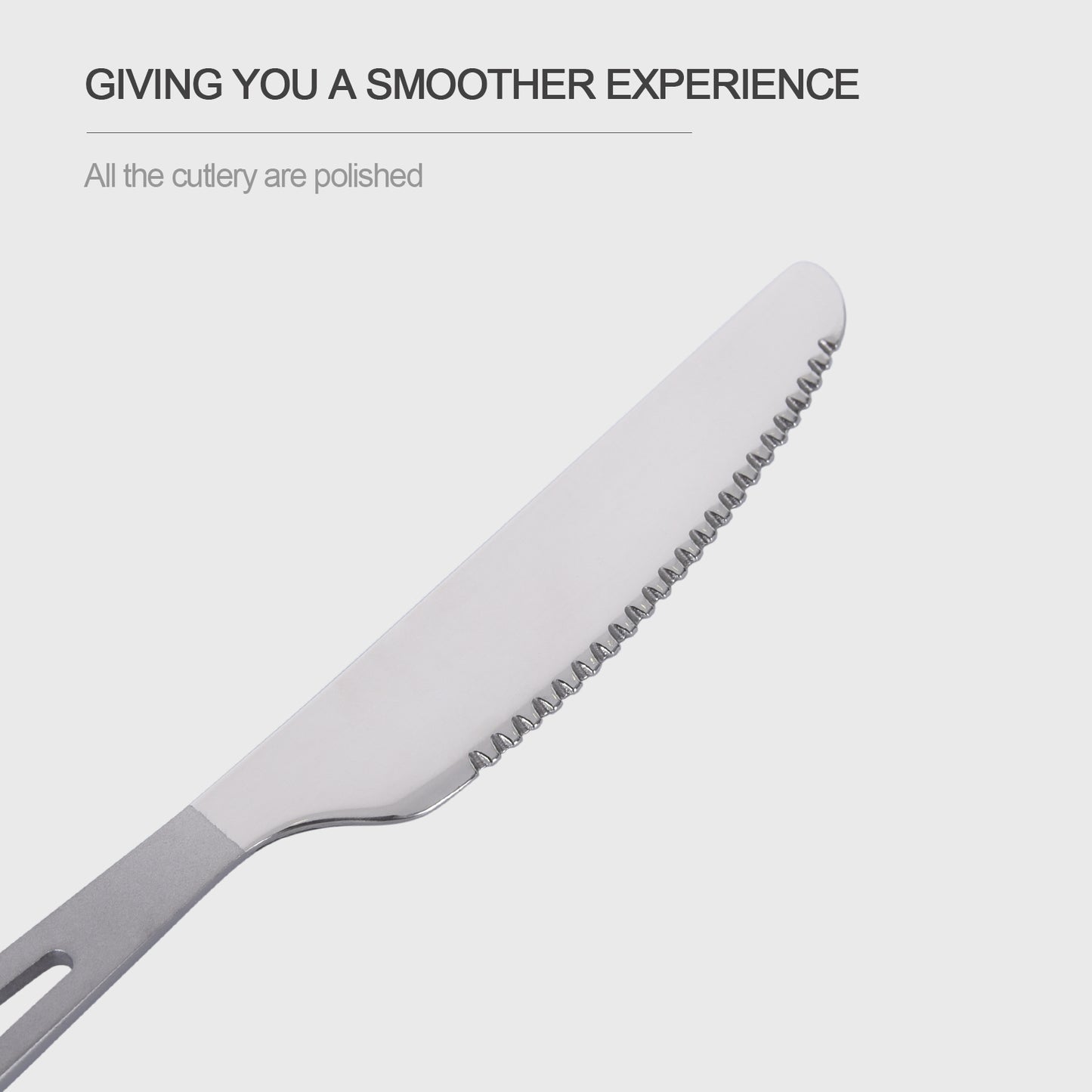 Boundless Voyage Ultralight Titanium Dinner Knife with Polished Blade and Matte‑Finished Handle, Ideal for Steak, Portable Cutlery for Outdoor Travel, Office, School and Household Use Ti1043T