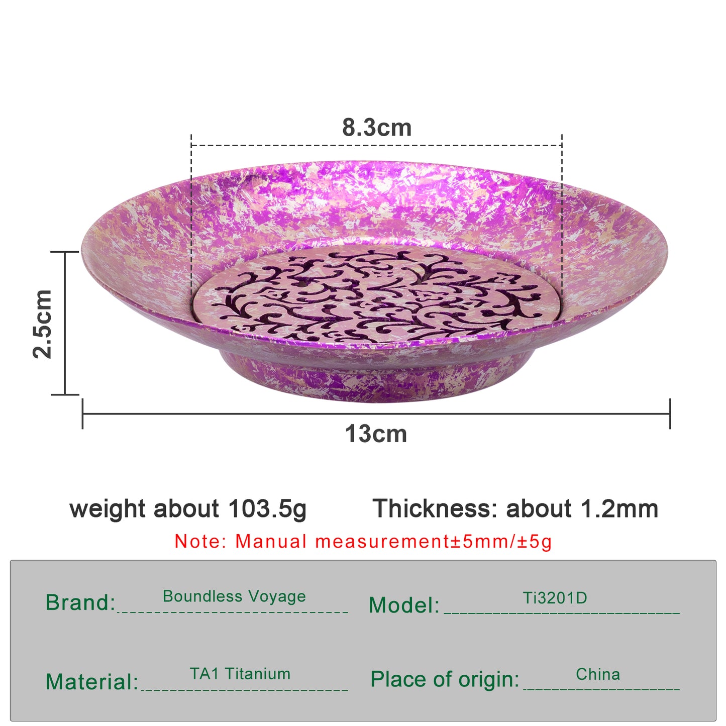 Boundless Voyage Titanium Tea Tray, Hollow Out Detachable Heat Insulation Anti-scald, Multipurpose Water Storage Drain Tray for Kung Fu Tea Home Kitchen Office Camping Ti3201D