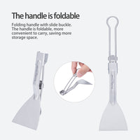 Boundless Voyage Titanium Folding Spatula Frying Shovel with Folding Handle Food Turner for Camp Kitchen Outdoor Cooking Ti1076T