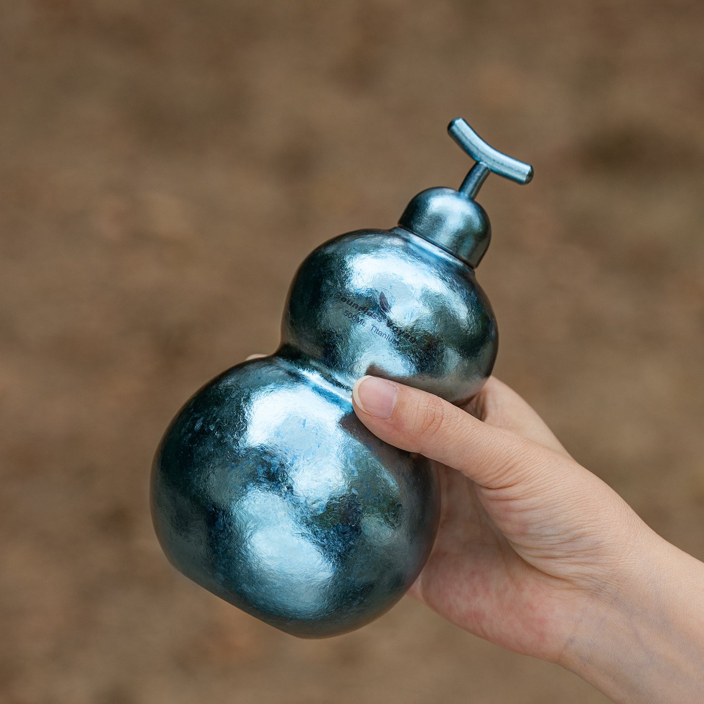 Boundless Voyage Titanium Crystallized Gourd Bottle 500ml Whiskey Alcohol Drink ware for Outdoor Camping Hiking Ti3270D