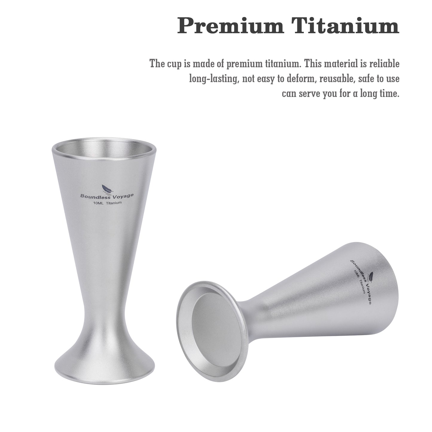 Boundless Voyage Titanium Mini Shot Glasses Cups Wine Drinking Cups Shooters Small Fancy Tequila Whiskey Shot Glasses Drinkware Ti3079D/Ti3079A