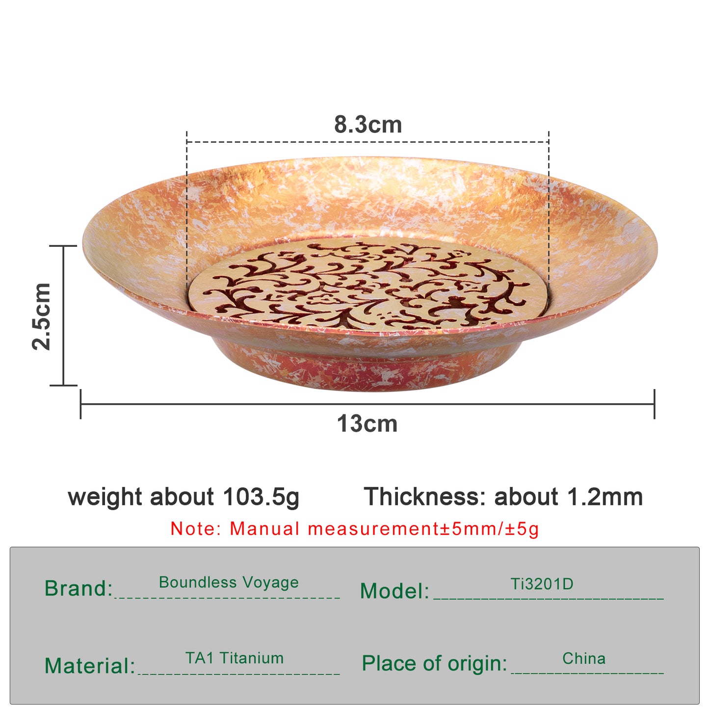 Boundless Voyage Titanium Tea Tray, Hollow Out Detachable Heat Insulation Anti-scald, Multipurpose Water Storage Drain Tray for Kung Fu Tea Home Kitchen Office Camping Ti3201D