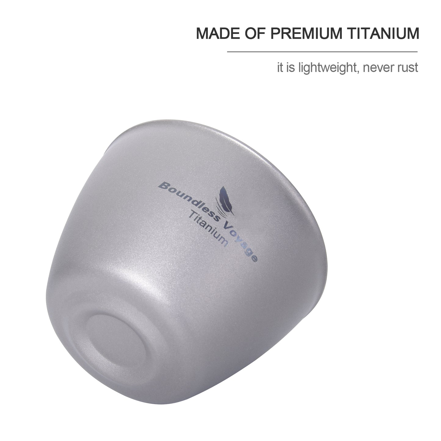 Boundless Voyage Double-Wall Pure Titanium Drinking Mug | Portable Tea Cup for Camping, Picnic & Daily Home Use Ti3089D