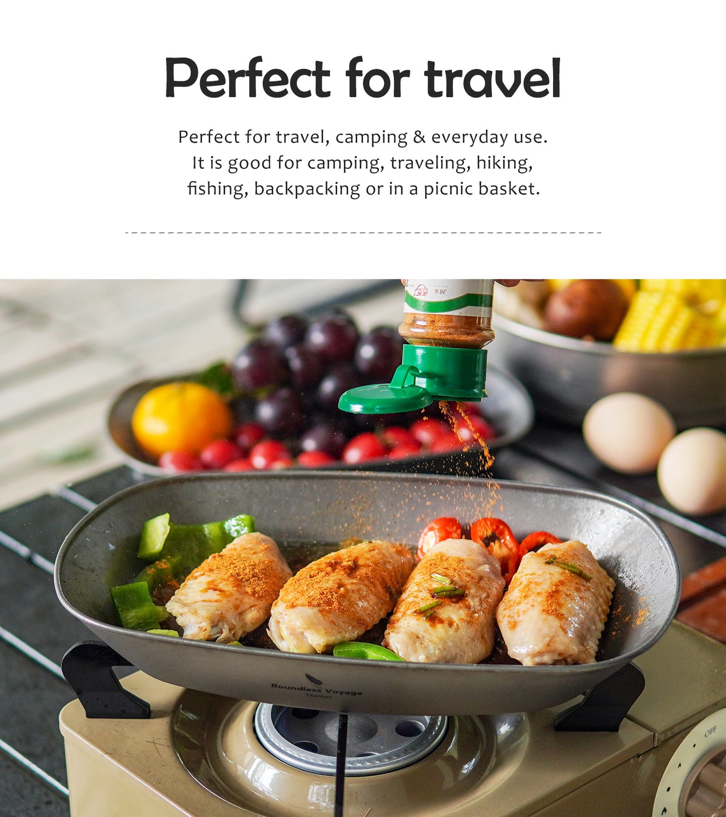 Boundless Voyage Ultralight Pure Titanium Plate, Portable Outdoor Camping Dish with Mesh Carry Bag for Hiking Backpacking Picnic Daily‑Use Tableware Ti1114T