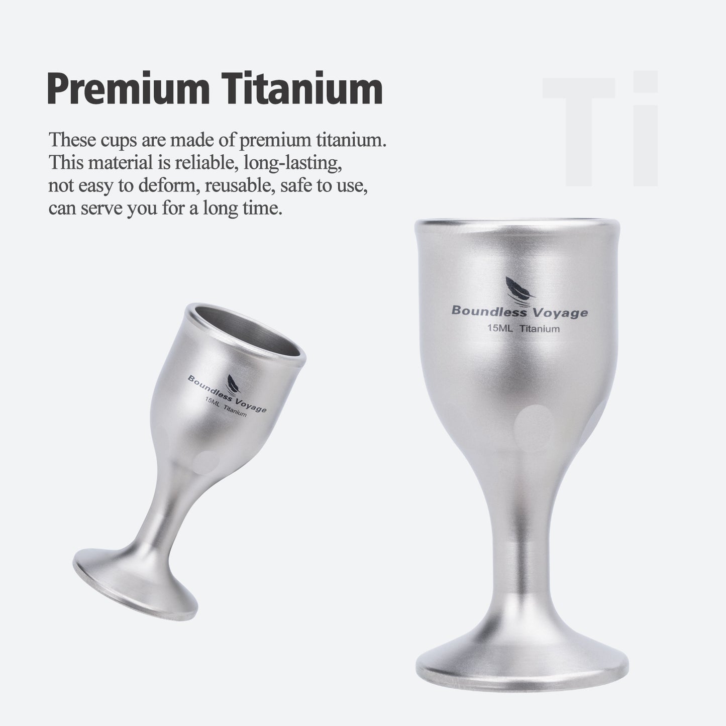 Boundless Voyage Titanium Mini Shot Glasses Cups Wine Drinking Cups Shooters Small Fancy Tequila Whiskey Shot Glasses Drinkware Ti3078D
