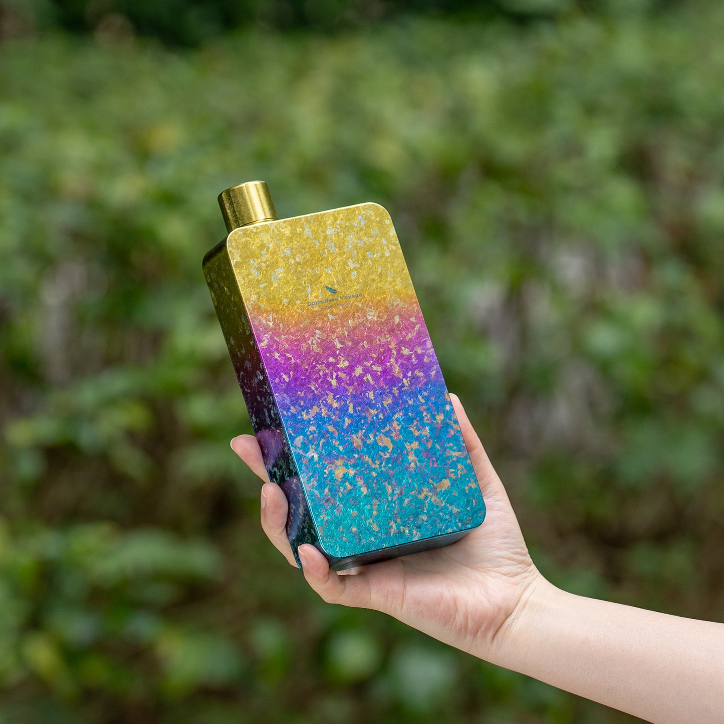 Boundless Voyage Titanium Flask 400ml, Camping & Travel Metal Liquor Bottle, Ultra-Light Square Design, Gift for Men & Outdoor Enthusiasts