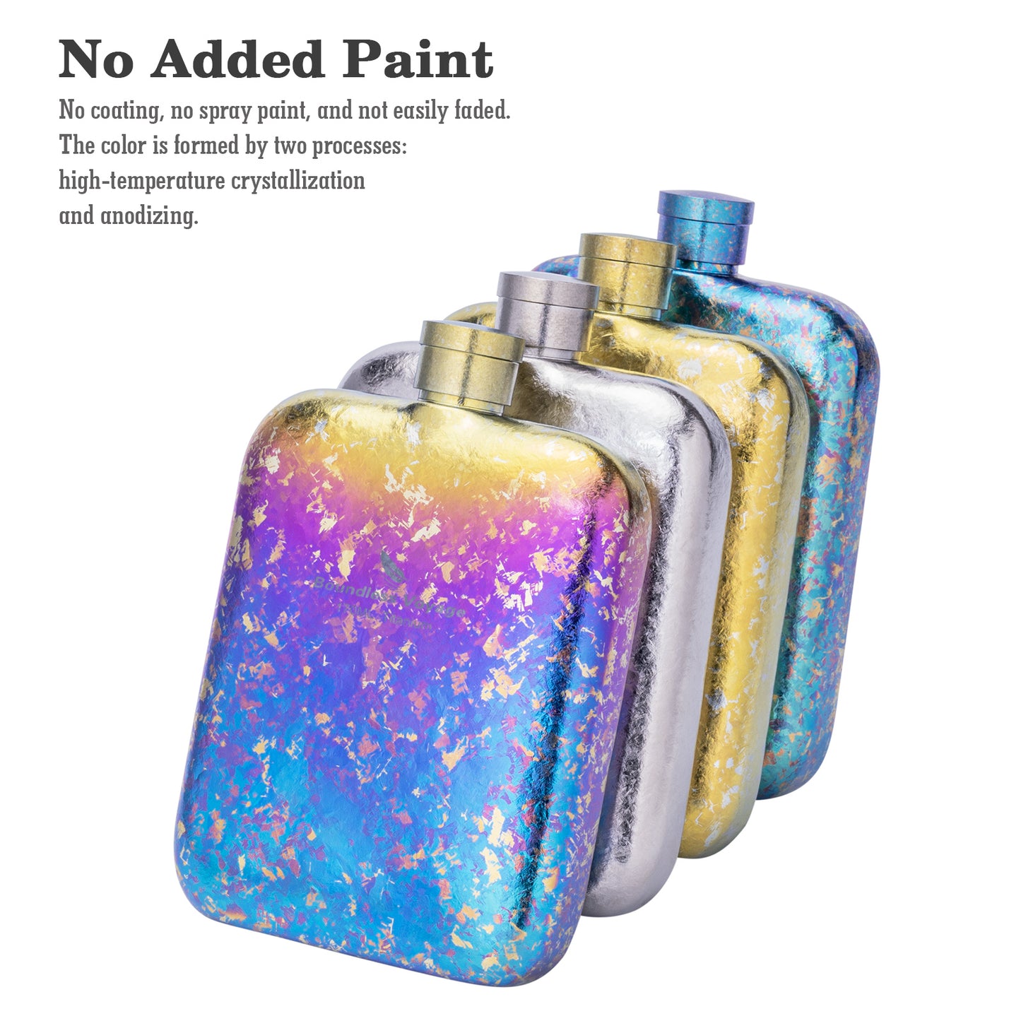 Boundless Voyage Titanium Hip Flask 170ml Small Liquor Flask Bottle for Whiskey Vodka Wine Portable Travel Outdoor Ultralight Pocket Drinkware for Men & Women Ti3263D