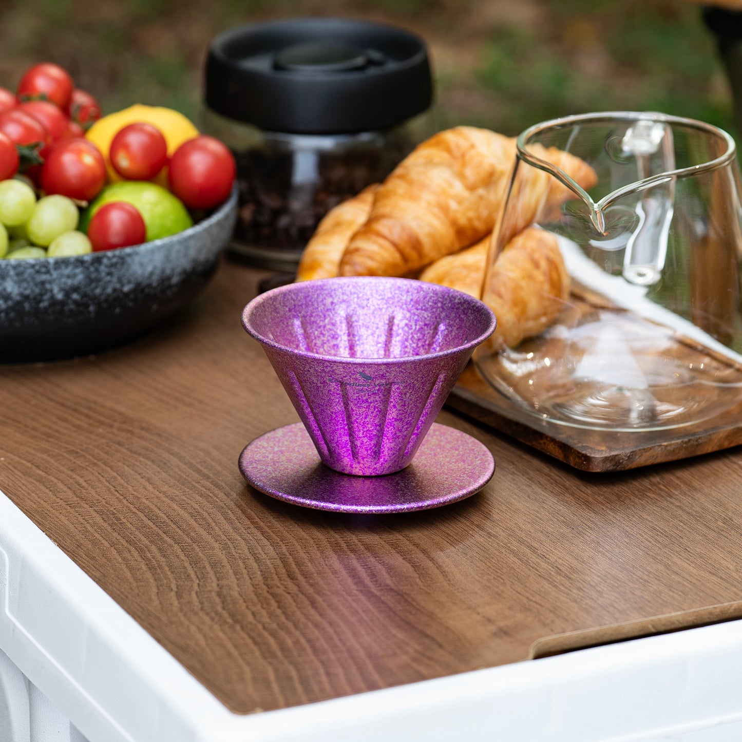 Boundless Voyage Titanium Pour Over Coffee Dripper | Reusable Cone Coffee Strainer Filter, 1-2 Cup Single Serve Coffee Brewer for Travel Camping Home Ti6005P