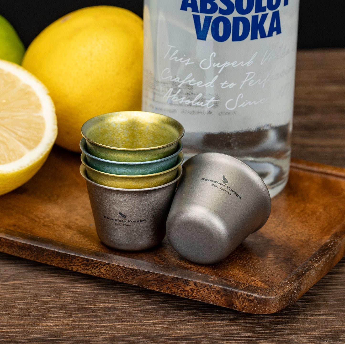 Boundless Voyage Titanium Mini Wine Teacup 15ml Portable Drinking Cup Small Tequila Whiskey Cup Outdoor Camping Drinkware Ti3069D