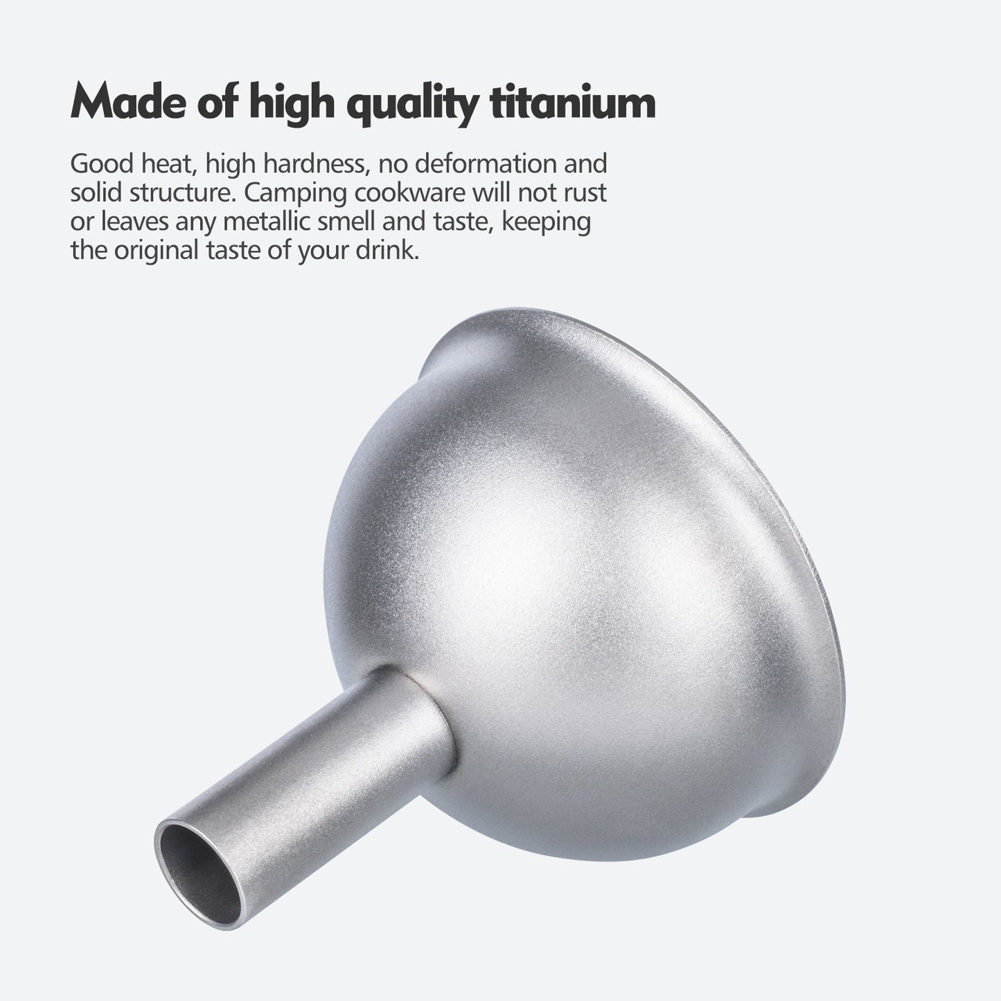 Boundless Voyage Titanium Funnel Flagon Accessories Multi-use Kitchen Funnel for Transferring Liquid, Fluid, Cooking Oils, Jam & Powder Ti3077D