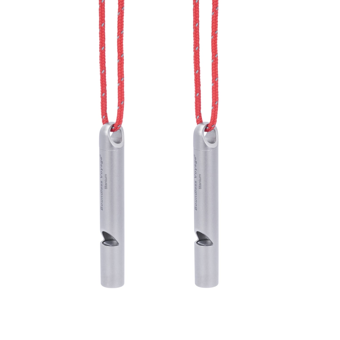 Boundless Voyage Titanium Whistle Emergency Survival Safety Whistles with Lanyard Loud Ti9014O