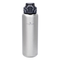 Boundless Voyage Pure Titanium Water Bottle 1200ml Dual Lids Flip Top & Screw Cap Ultralight Leakproof for Camping Hiking Gym Travel Ti3019D