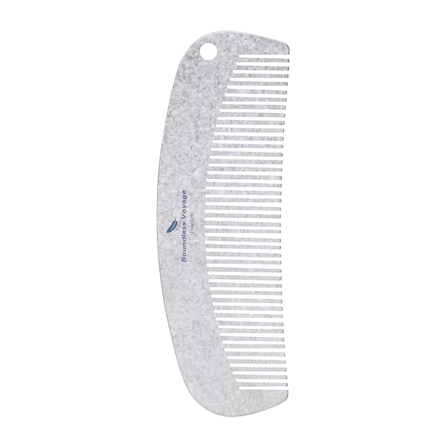 Boundless Voyage Titanium Crescent Comb, Unisex Hair & Beard Styling Comb for Daily Home Use and Travel Carry Ti9011B