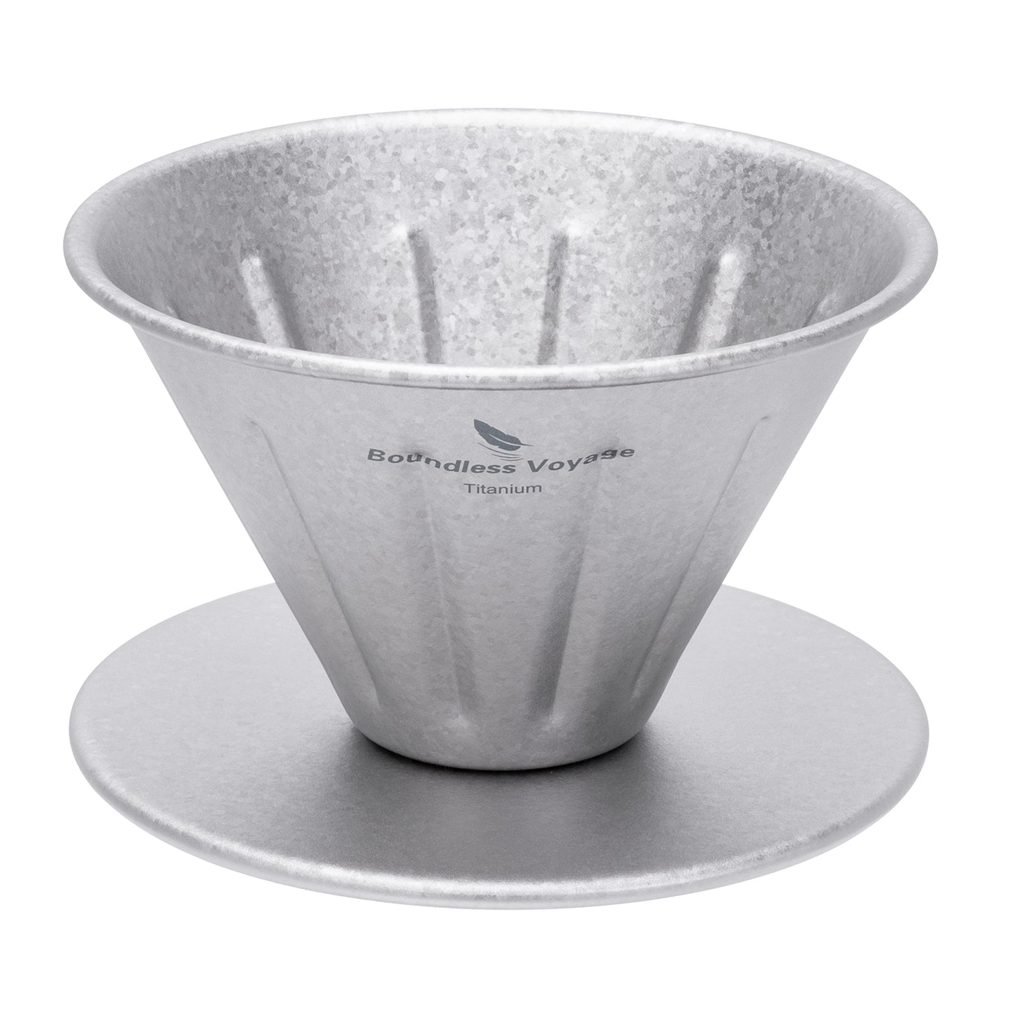 Boundless Voyage Titanium Pour Over Coffee Dripper | Reusable Cone Coffee Strainer Filter, 1-2 Cup Single Serve Coffee Brewer for Travel Camping Home Ti6005P