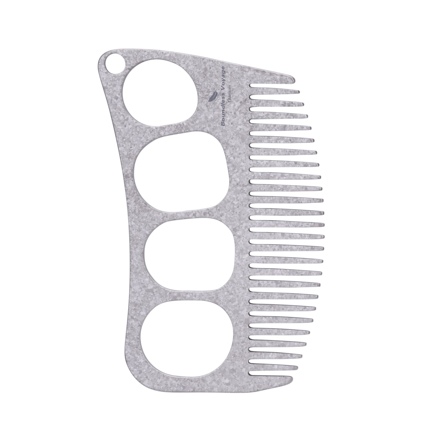 Boundless Voyage Titanium Crescent Comb, Unisex Hair & Beard Grooming Comb for Household Daily Use and Travel Carry