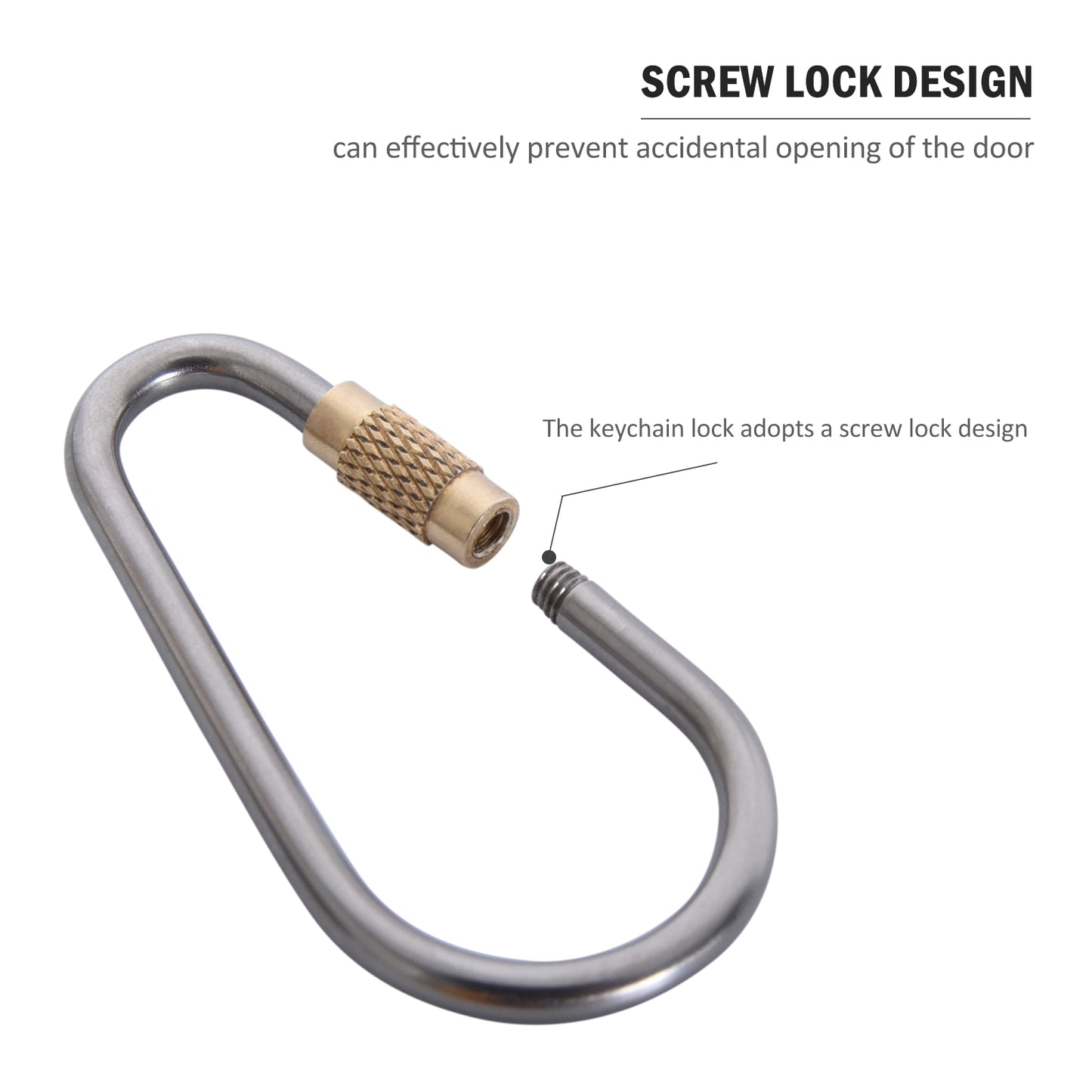 Boundless Voyage Titanium Carabiners, 5Pcs or 10Pcs Ultralight Heavy‑Duty Utility Spring‑Loaded Clips for Camping, Hiking, Backpacking and Daily Organizing Ti9001O