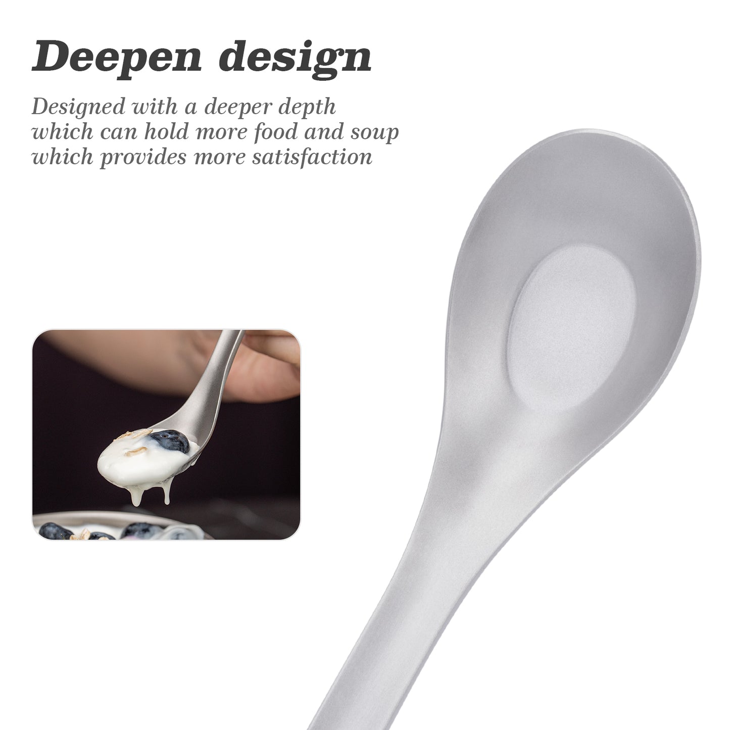 Boundless Voyage Long Handle Pure Titanium Soup Spoon | Ultralight Reusable Cutlery for Camping, Hiking & Daily Use Ti1029T