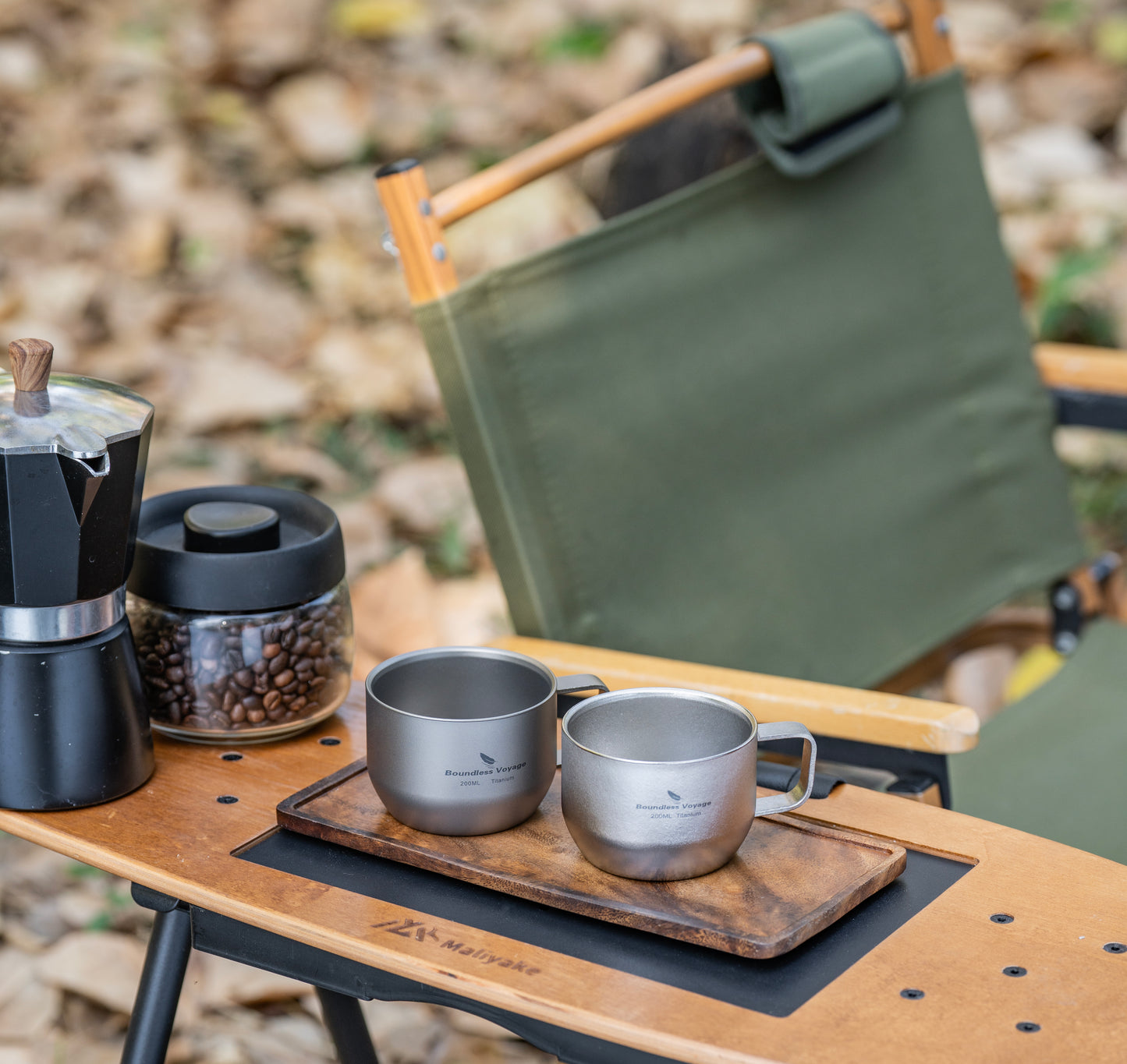 Boundless Voyage 200ml Double Wall Pure Titanium Mug | Ultralight Portable Coffee & Tea Cup for Camping, Travel & Outdoor Picnic Ti3086D