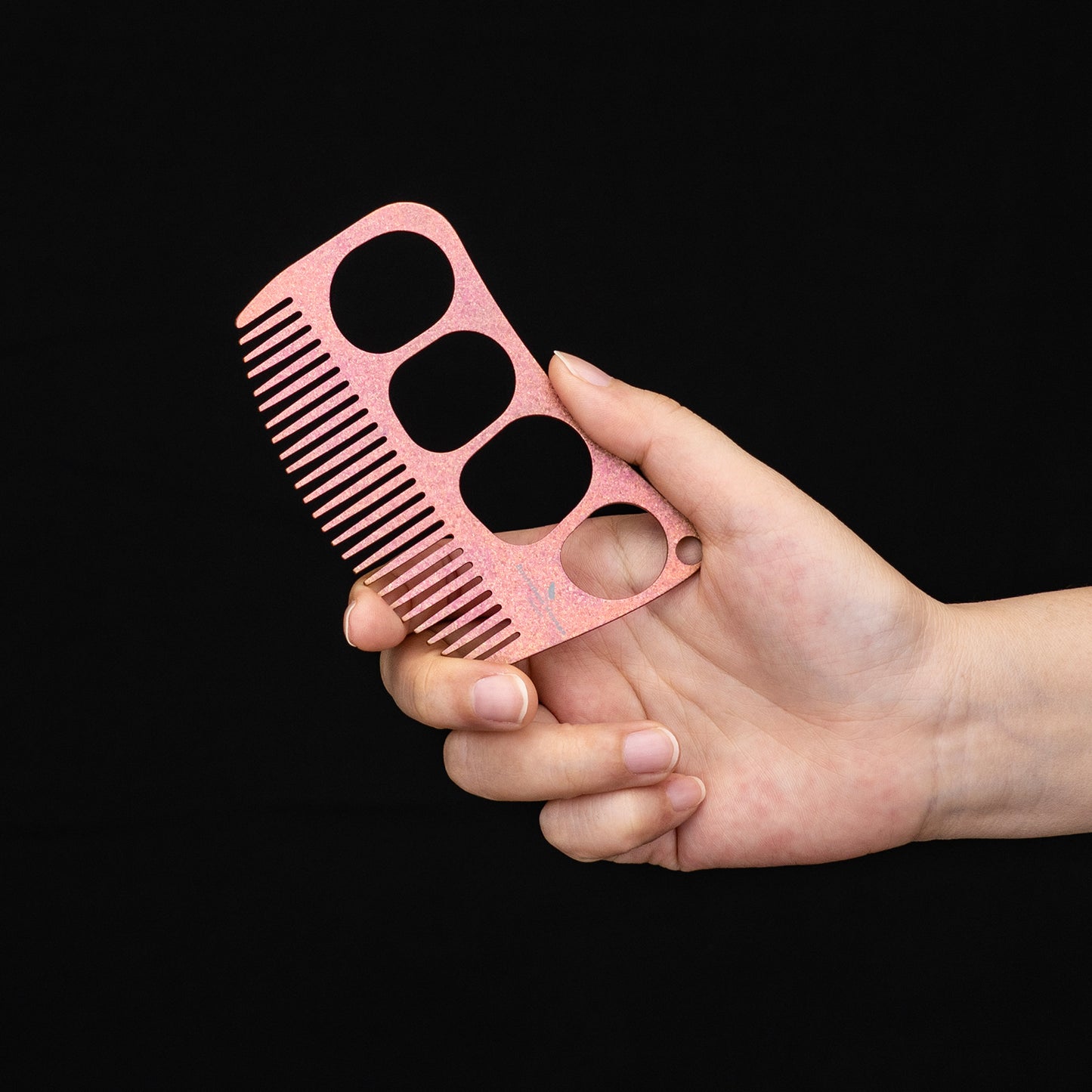 Boundless Voyage Titanium Crescent Comb, Unisex Hair & Beard Grooming Comb for Household Daily Use and Travel Carry