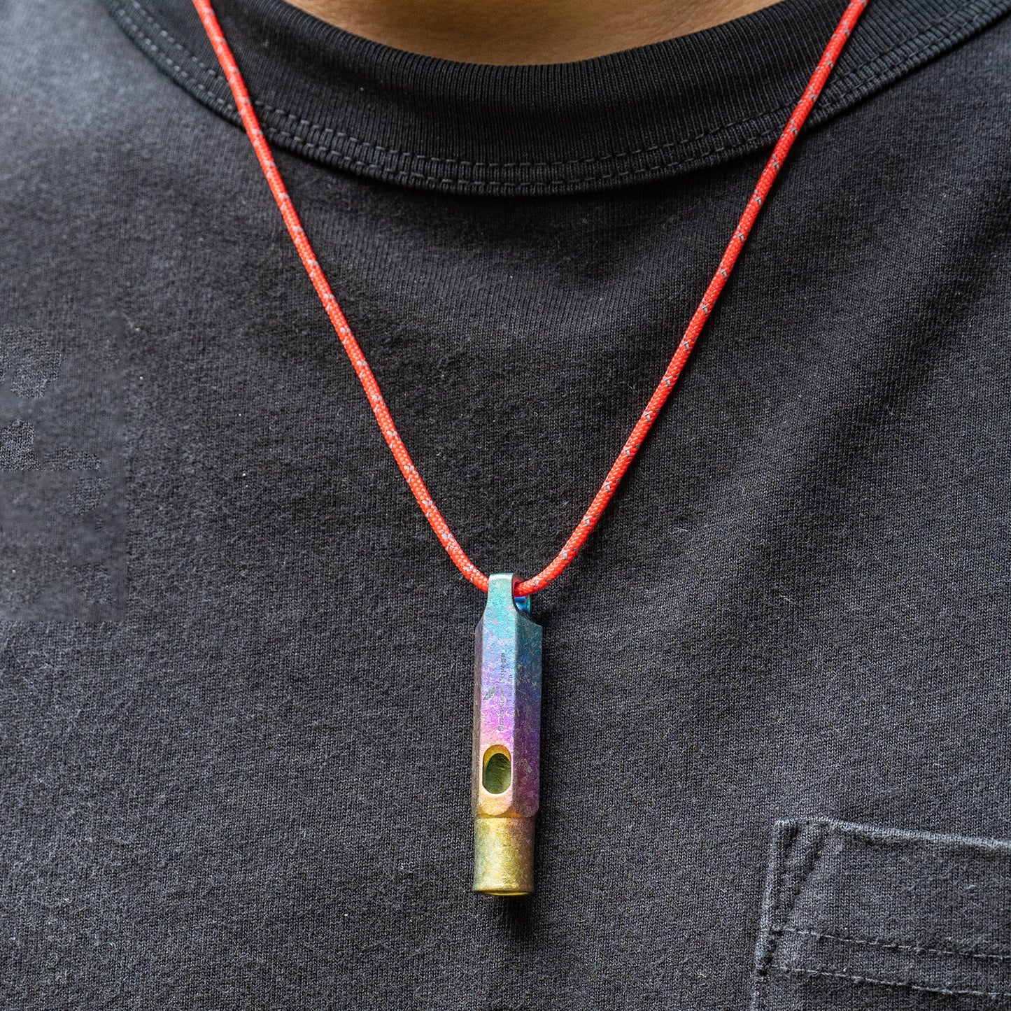 Boundless Voyage Titanium Whistle Emergency Survival Safety Whistles with Lanyard Loud for Outdoor Camping Hiking Coaches Training Sports Keychain Whistle  Ti9015O