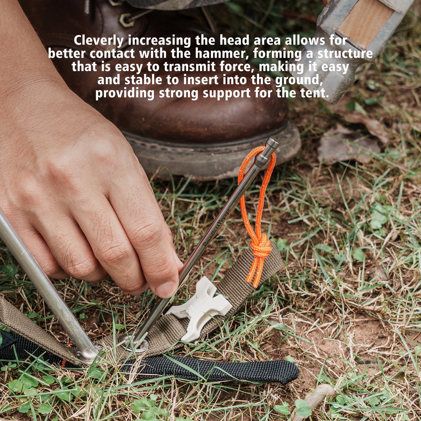 Boundless Voyage 20cm Titanium Alloy Tent Stakes | Ultralight Heavy Duty Ground Pegs, Portable Outdoor Camping Accessories, 6Pcs & 8Pcs Optional Sets Ti4006P