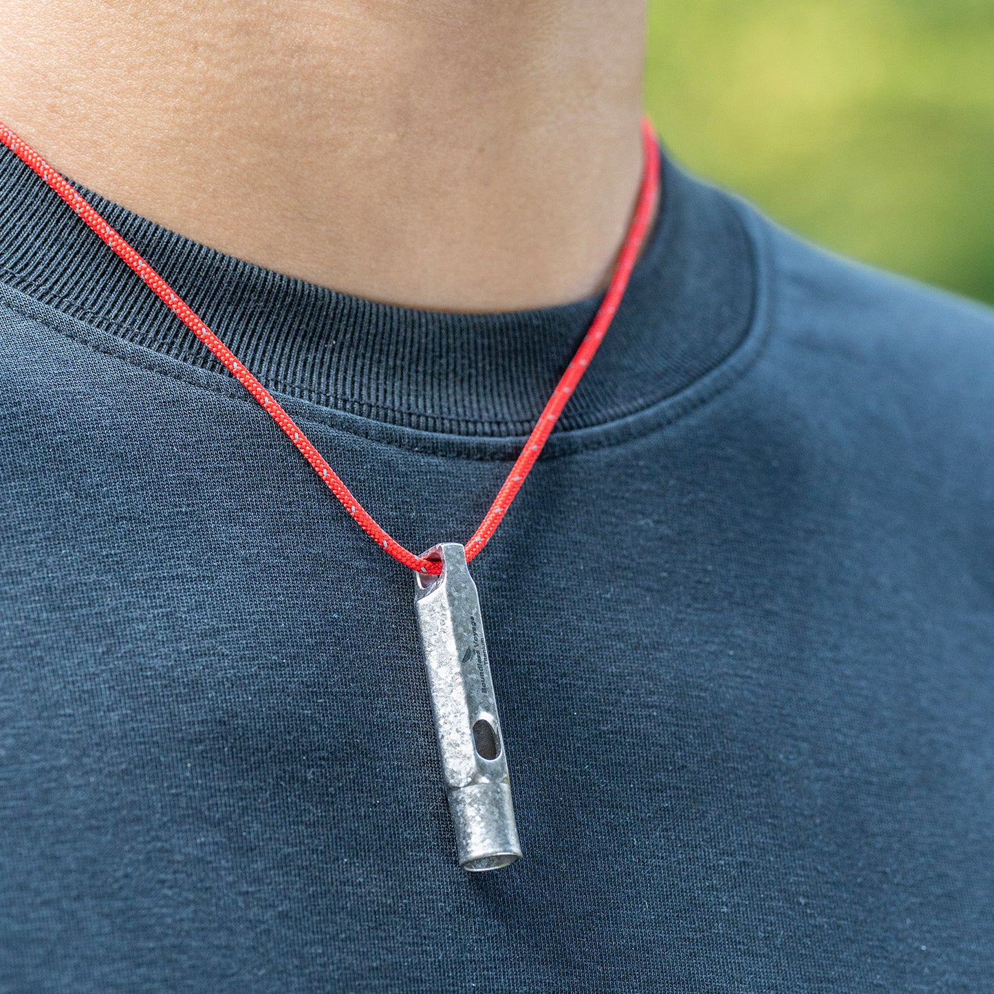 Boundless Voyage Titanium Whistle Emergency Survival Safety Whistles with Lanyard Loud for Outdoor Camping Hiking Coaches Training Sports Keychain Whistle  Ti9015O