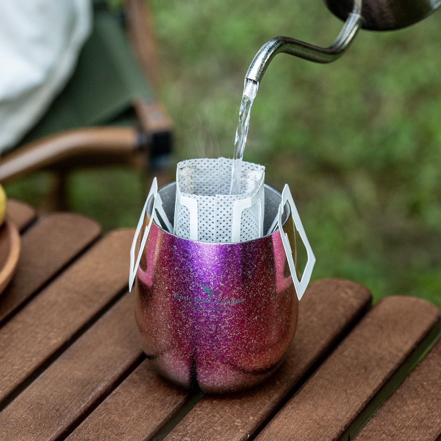 Boundless Voyage 260ML Titanium Double-Walled Egg Shaped Cup, Ice Crystal High-Temp Crystalline Texture Insulated Tea Coffee Mug, Ultralight Portable Drinkware for Camping, Travel & Daily Home Use Ti3084D
