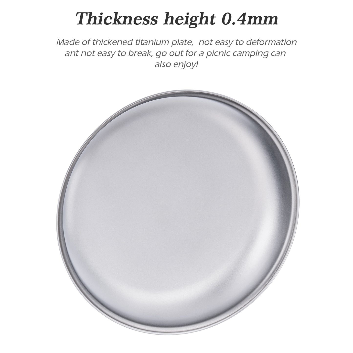 Boundless Voyage Titanium Plates Dishes Saucer Outdoor Camping Home Food Tray Portable Durable Tableware Stackable Serving Plates