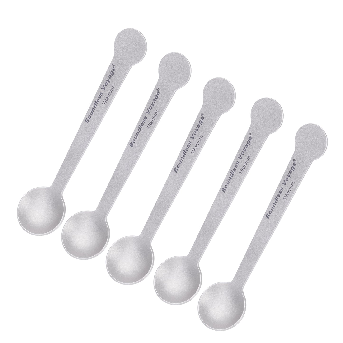 Boundless Voyage Pure Titanium Mini Coffee Spoon | Ultralight Small Stirring Spoon for Sugar, Jam, Tea & Dessert, Party Tableware Ti1040T